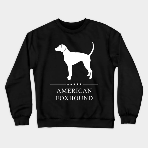 American Foxhound Dog White Silhouette Crewneck Sweatshirt by millersye